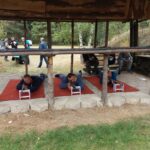 Zawody strzeleckie gimnajzalistów z powiatu górowskiego pozycja leżąc 3