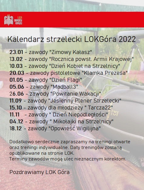Kalendarz LOK Góra 2022